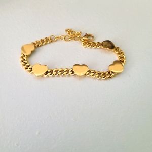14k Gold Multi-Heart Bracelet